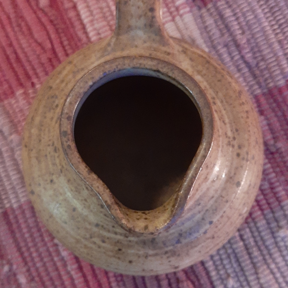 Rustic Brown Ceramic Pitcher - Picture 4 of 8